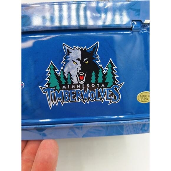 MINNESOTA Timberwolves Vintage Metal Lunch Box & Matching Thermos U.S. Bank - Picture 7 of 14